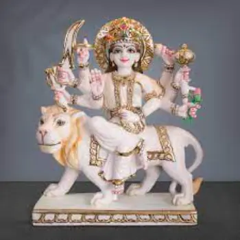 Marble Durga Statue 